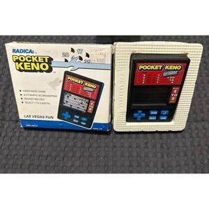 Vintage Radica POCKET KENO Retro Handheld Electronic Game Model 1380